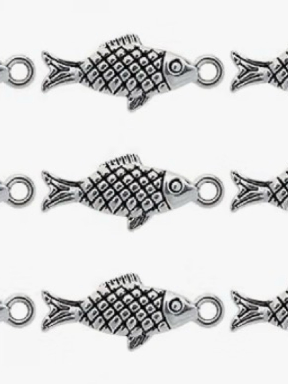 🏝️Silver Fish Charm Pendants - 20 Pack